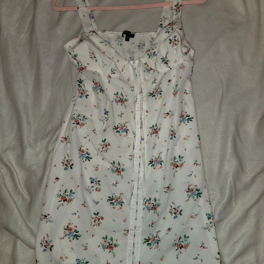 White button up dress